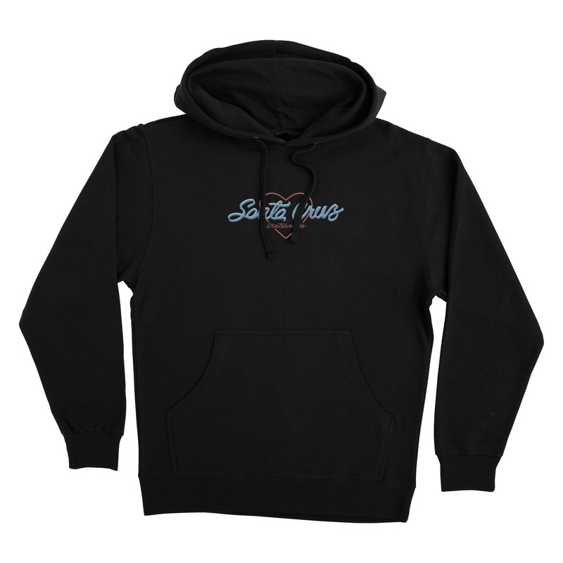 Love Script Womens Santa Cruz Hoodie Black XS