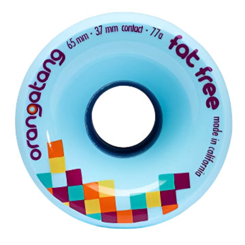 Orangatang Fat Free Wheels Blue 65MM 77A 65mm