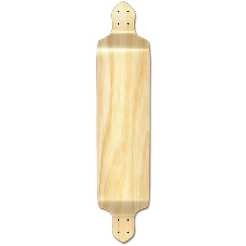 Punked Drop Down Blank Longboard Deck – Natural Deck