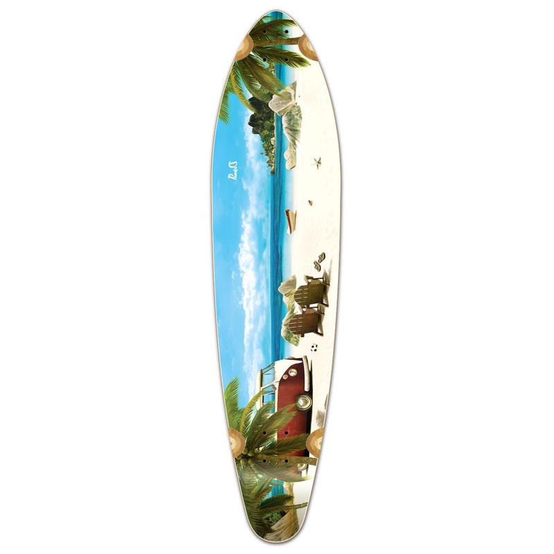 Punked Kicktail Getaway Longboard Deck Deck
