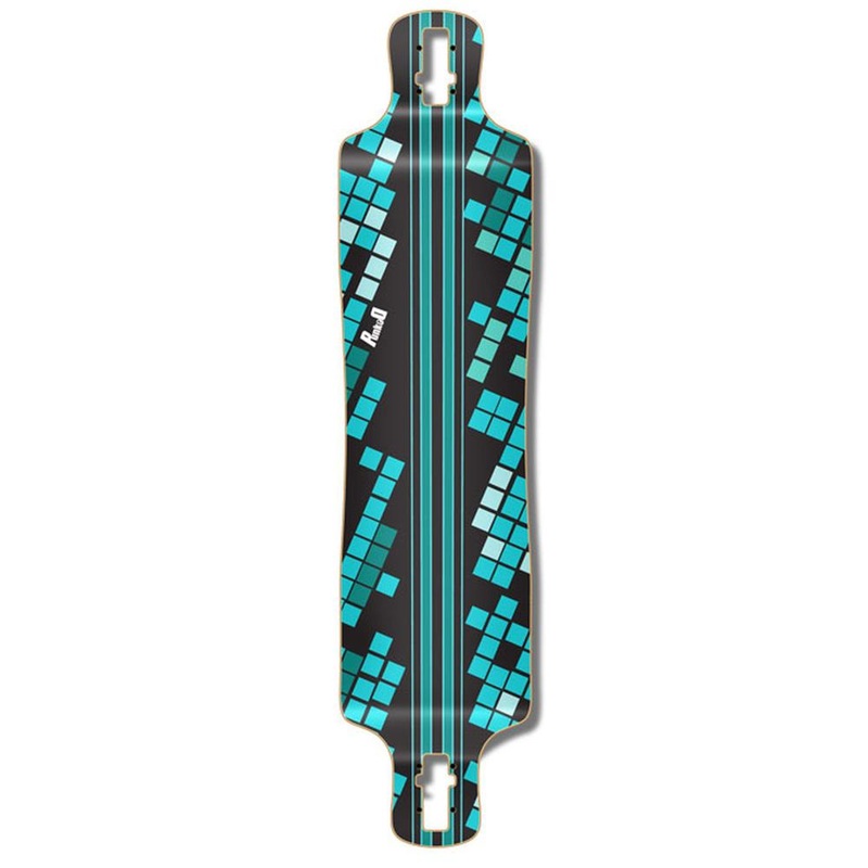 Punked Lowrider Black Digital Wave Longboard Deck Deck