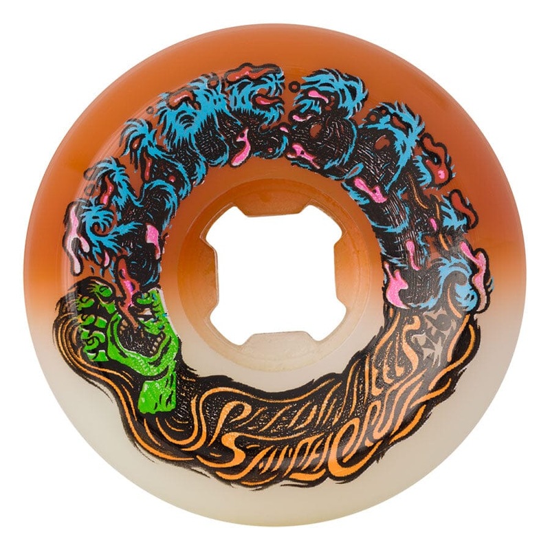 Slime Balls Hairballs 50-50 White/Orange Wheels 95A 56MM