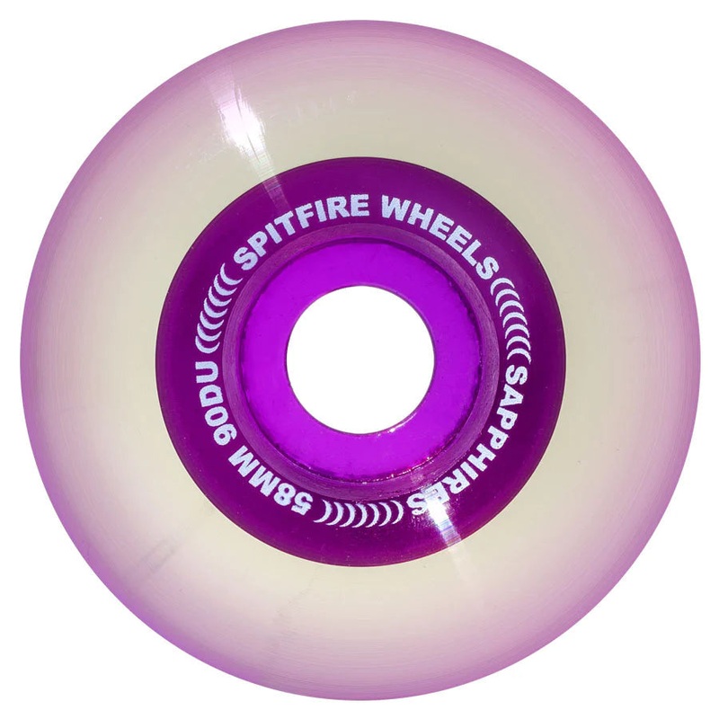 Spitfire Sapphires Wheels Clear Purple 90D 58MM