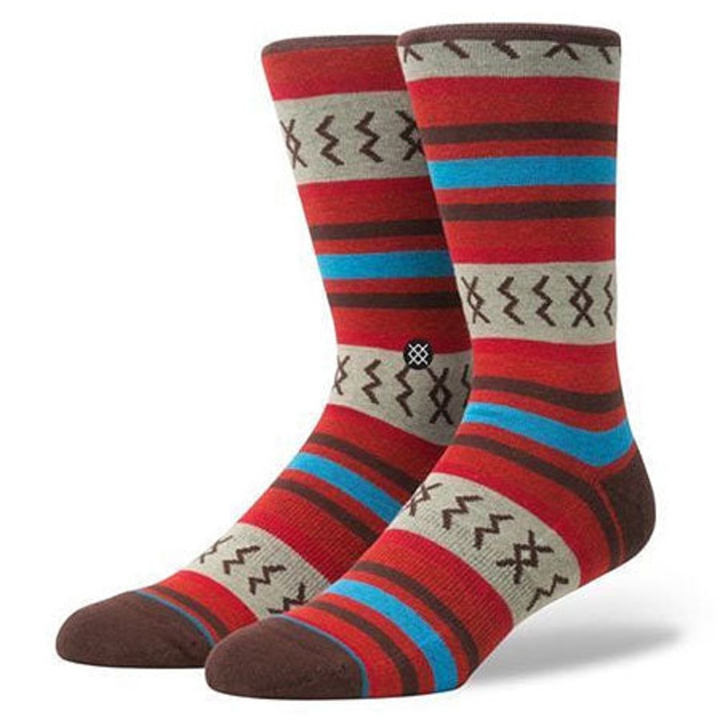 Stance Mexicali Rose Crew Socks Red Large