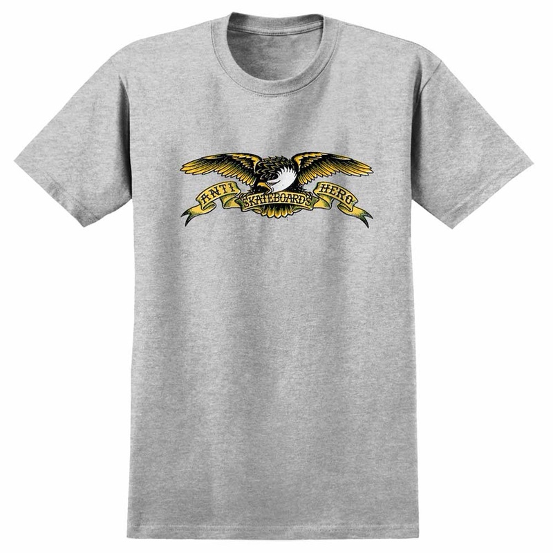 Anti Hero Tee Misregister Eagle Heather Grey SM