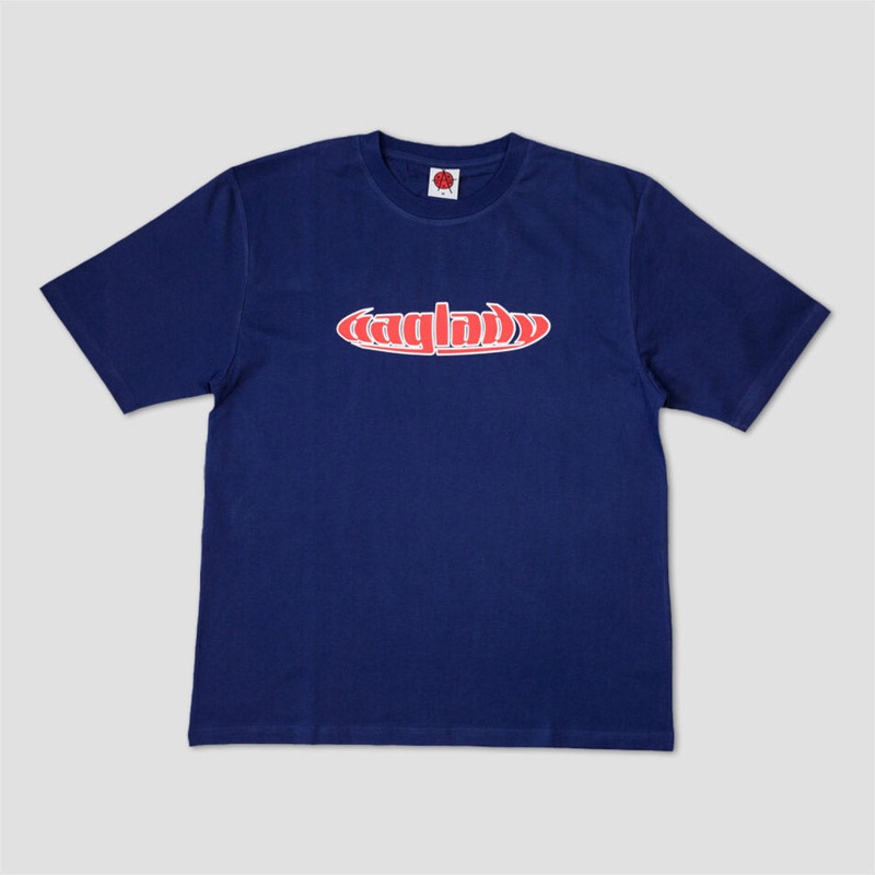 Baglady Warp Logo T-Shirt Navy Small