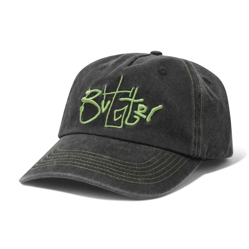 Butter Goods Scribble 5 Panel Cap Washed Black