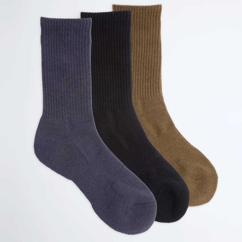 Coal Everyday Crew Socks 3 Pack Dark Solid Small/Medium
