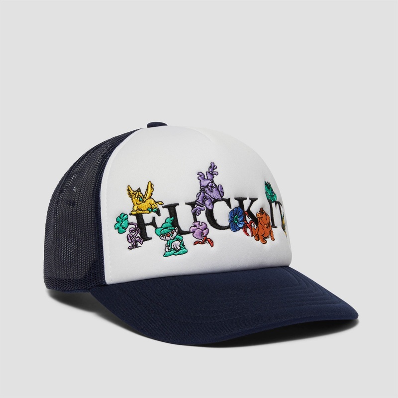 Huf Trip Trucker Hat Defender Blue
