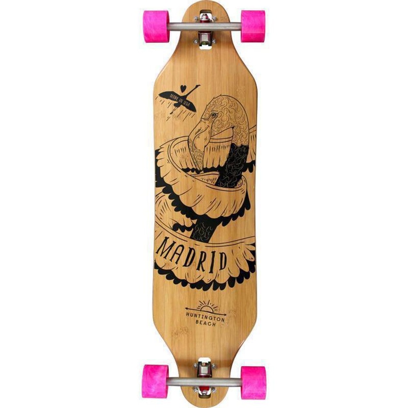 Madrid Missionary 37″ Flamingo Bamboo Drop Through Longboard