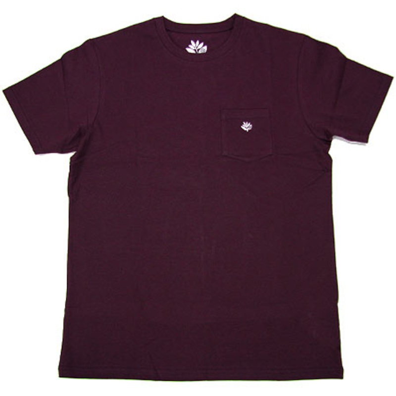 Magenta Brode Pocket T Shirt Burgundy Large
