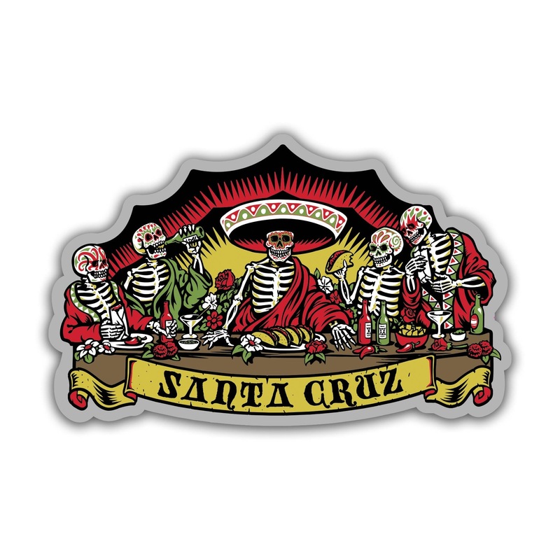 Santa Cruz Skateboards “Guzman Dead Diners” Clear Sticker