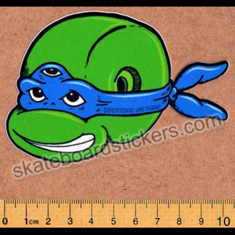 Super Toxic Urethane – Ninja Turtles Skateboard Sticker Blue