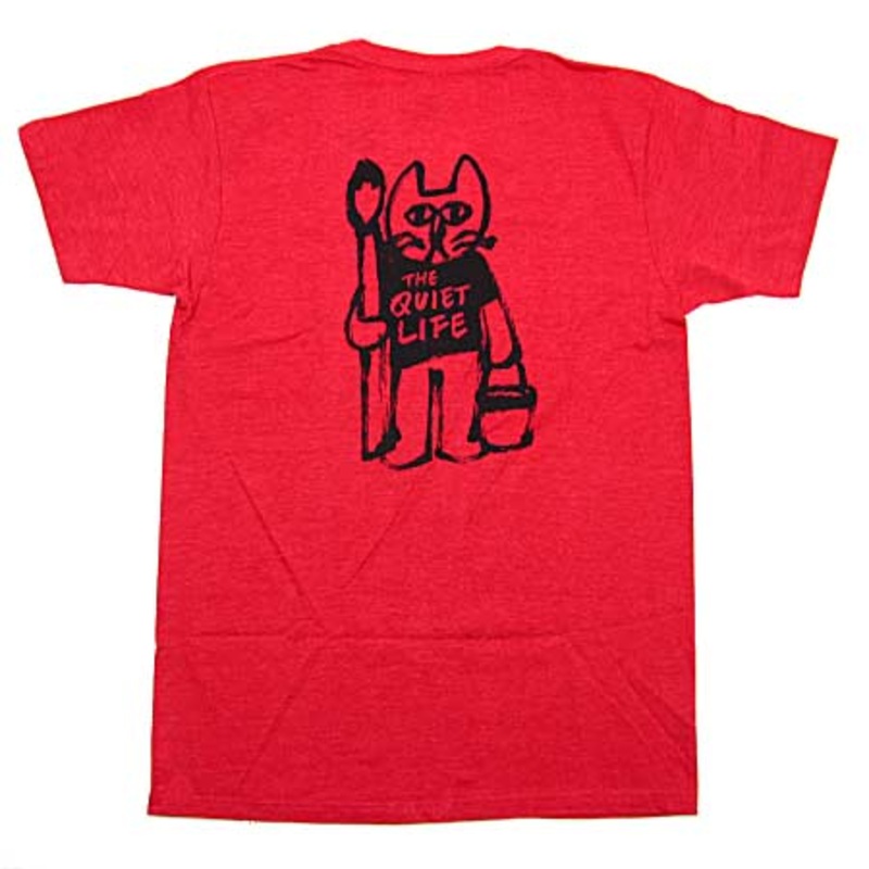The Quiet Life Sanders Cat T Shirt Heather Red Extra Large