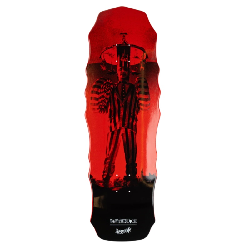 Welcome & Beetlejuice Carousel on Widow Red Dip Skateboard Deck – 10.0″ Deck Only 10.0