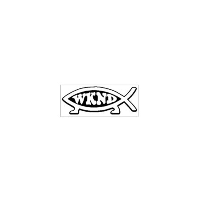 WKND Skateboards Evo Fish Sticker Clear 2.5″