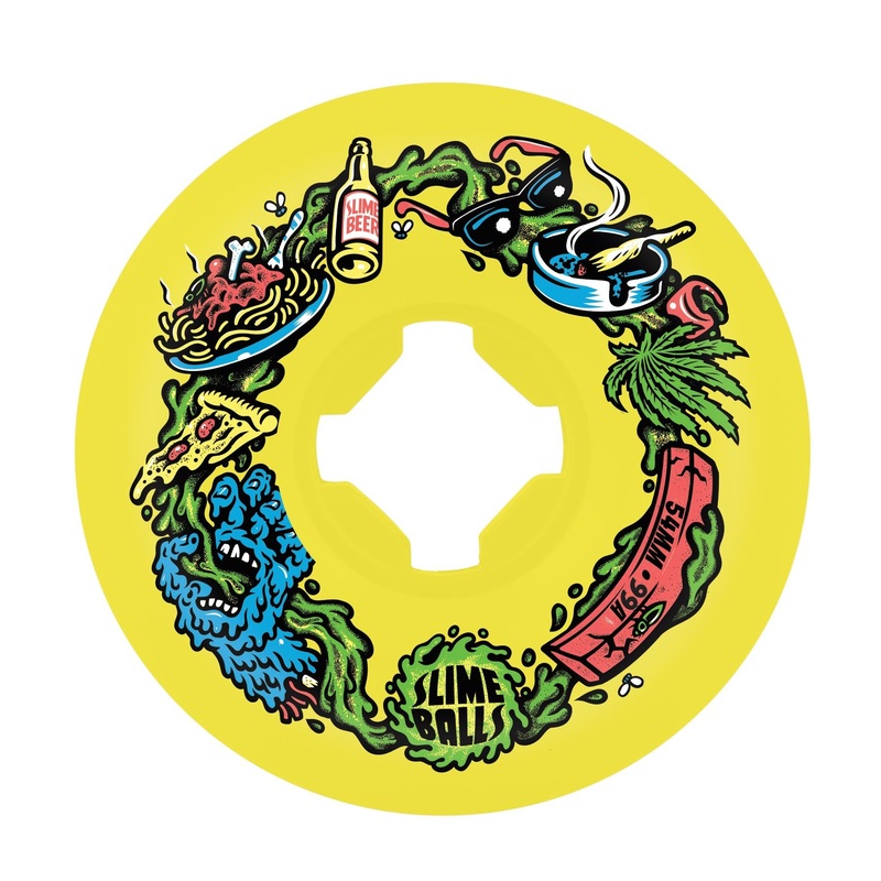 54mm Scarf Balls Vomit Mini Yellow 99a Slime Balls Skateboard Wheels Yellow 54mm