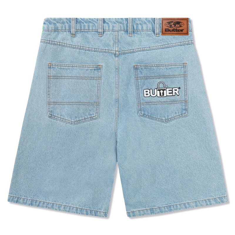 Butter Goods Lock Denim Shorts Light Indigo 28