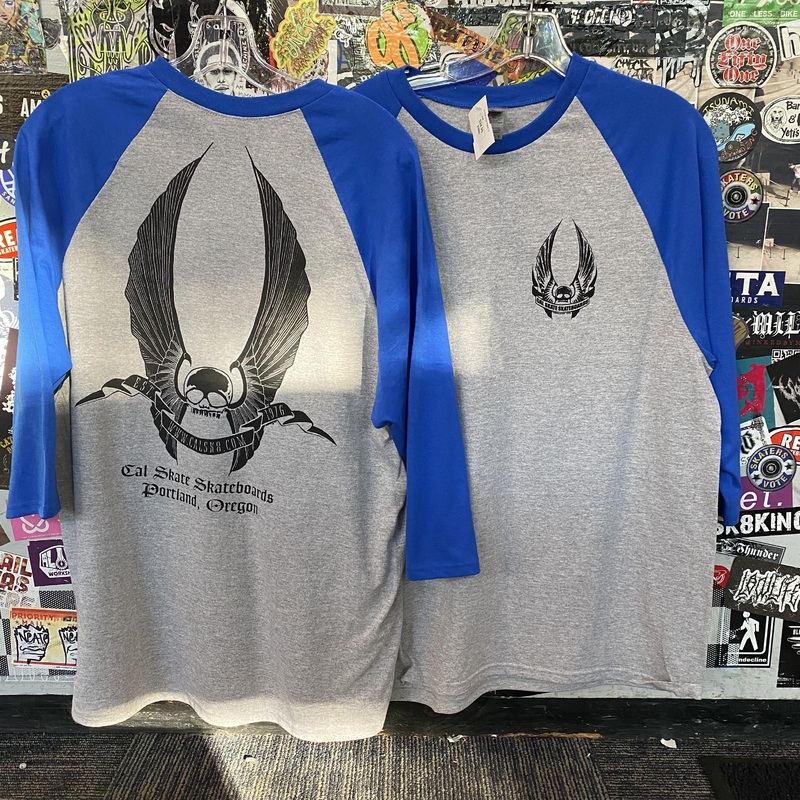 Cal Skate “Wings-Raglan” Blue Small