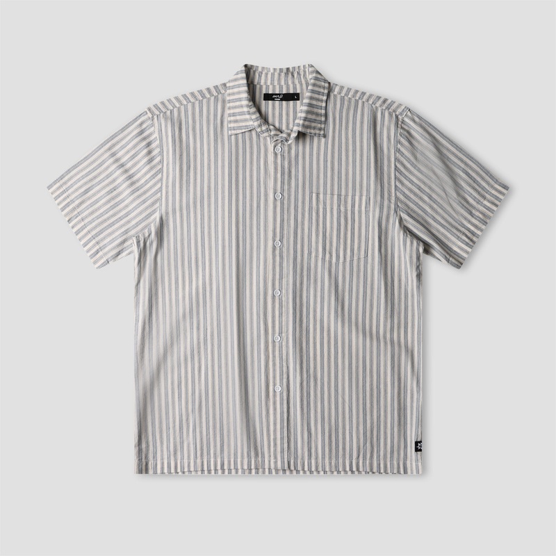 Former Reynolds Stripe Shortsleeve Shirt Bone Small
