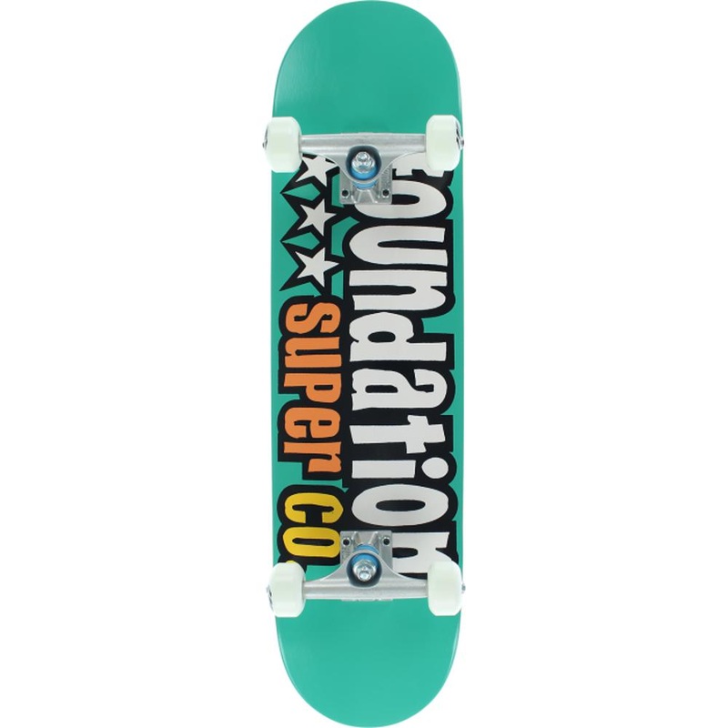 Foundation 3 Star 7.88″ Teal Skateboard