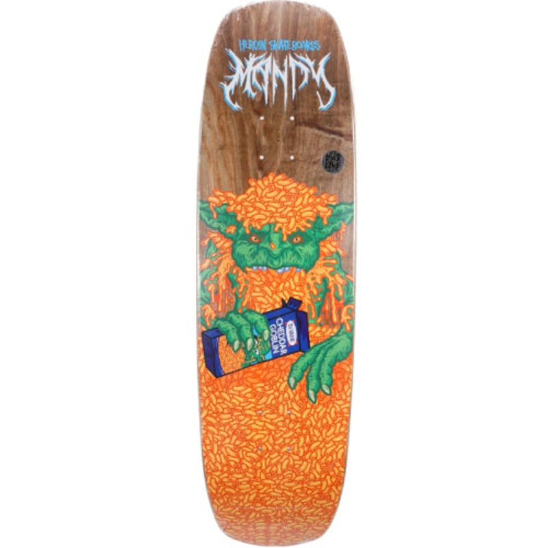 Heroin Mandy X Bratrud Symmetrical Shuv Skateboard Deck 9.0″ 9.0″ Brown Veneer