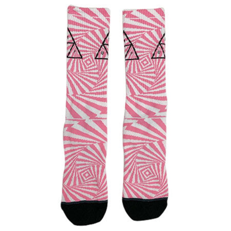 HUF Trance Triangle Socks Fuchsia One size fits all