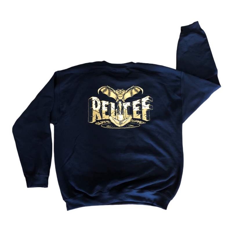 Relief Bat Girl Crew Neck Sweater Black S