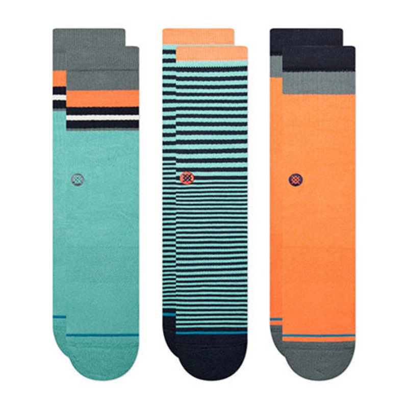 Stance Neptune 3 Pack Crew Socks Multi Large