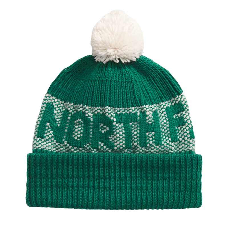 The North Face Retro Cabin Beanie Evergreen/White Dune