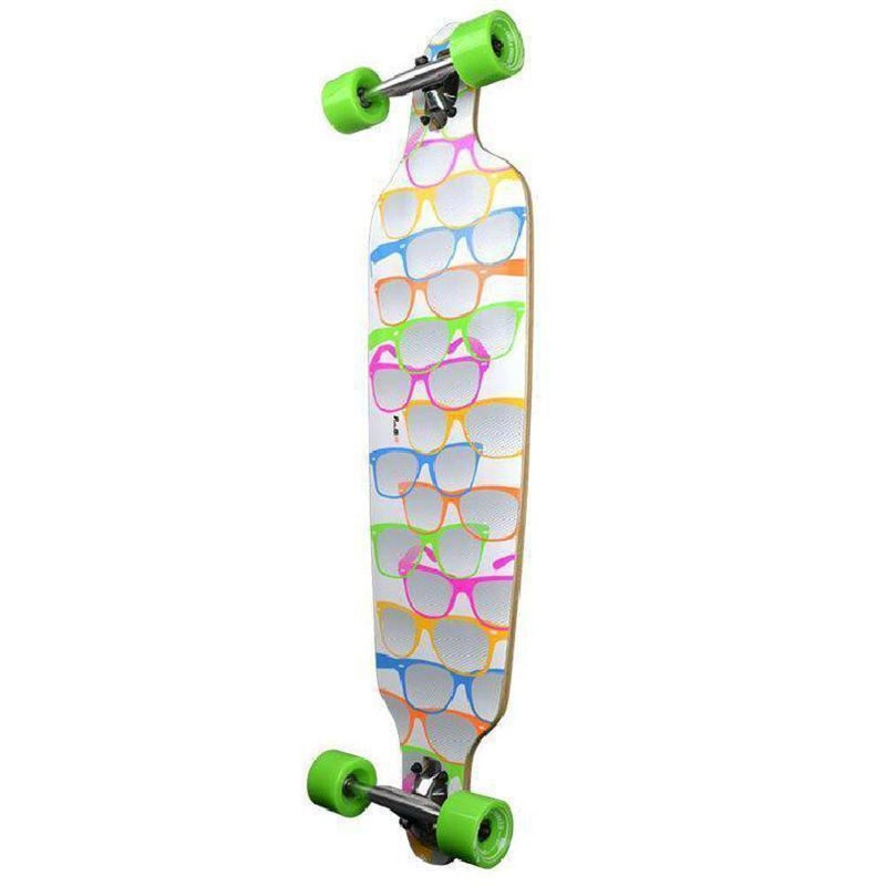 White Shades Drop Through Longboard 40″ from Punked – Complete Complete