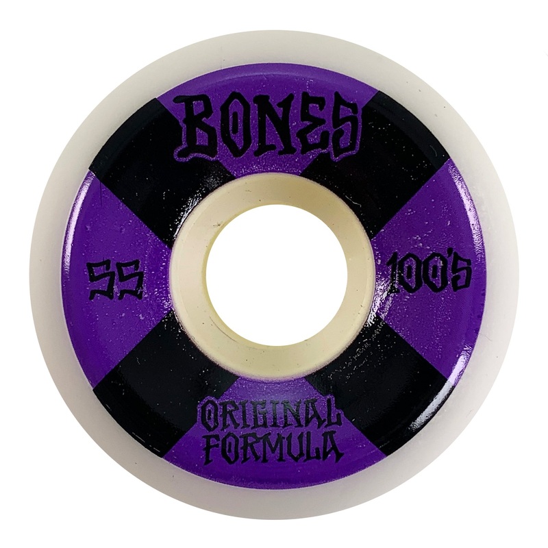 Bones – 55mm – 100’s #4 V5 Sidecut 100a – White / Purple