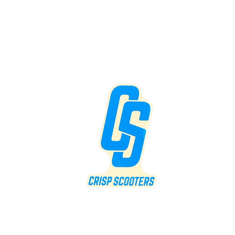 Crisp Scooters CS Sticker – Blue / Clear