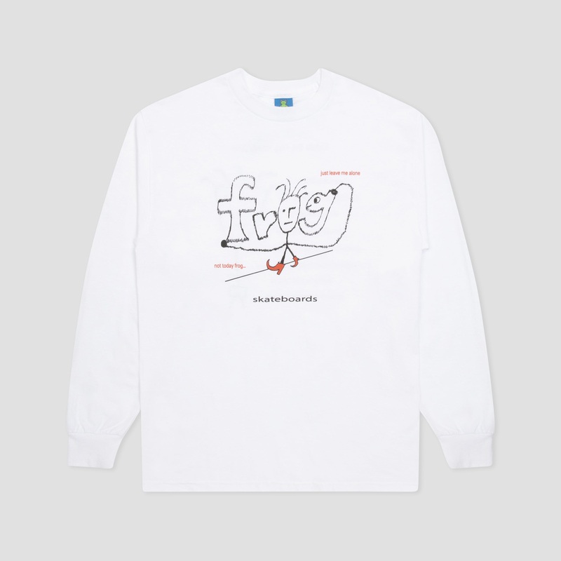 Frog Evil Frog Anxiety Long sleeve T-Shirt White Small