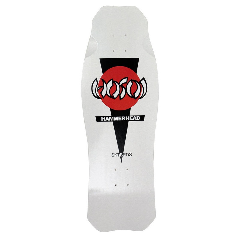 HOSOI Hammerhead skateboard reissue Deck – WHITE  10.5 X 31