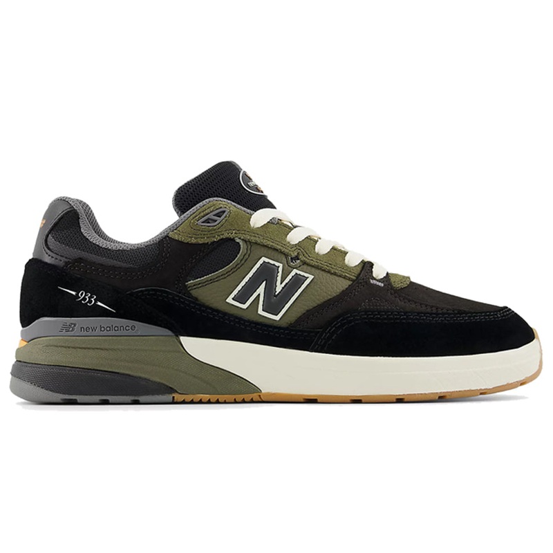 New Balance Numeric Andrew Reynolds 933 Black Olive Shoes Black/ Dark Olivine 7
