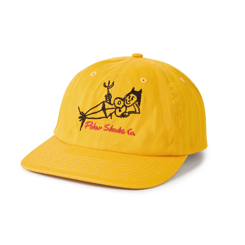 Polar Skateboards Michael Snap-Back Hat Yellow One Size Fits All