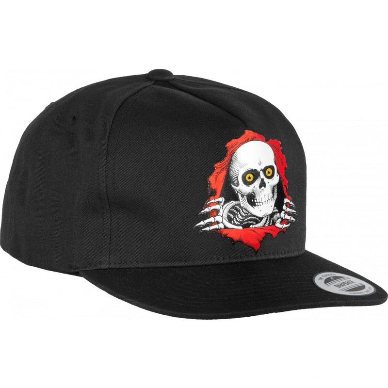POWELL PERALTA SNAPBACK HAT RIPPER BLACK OS Black