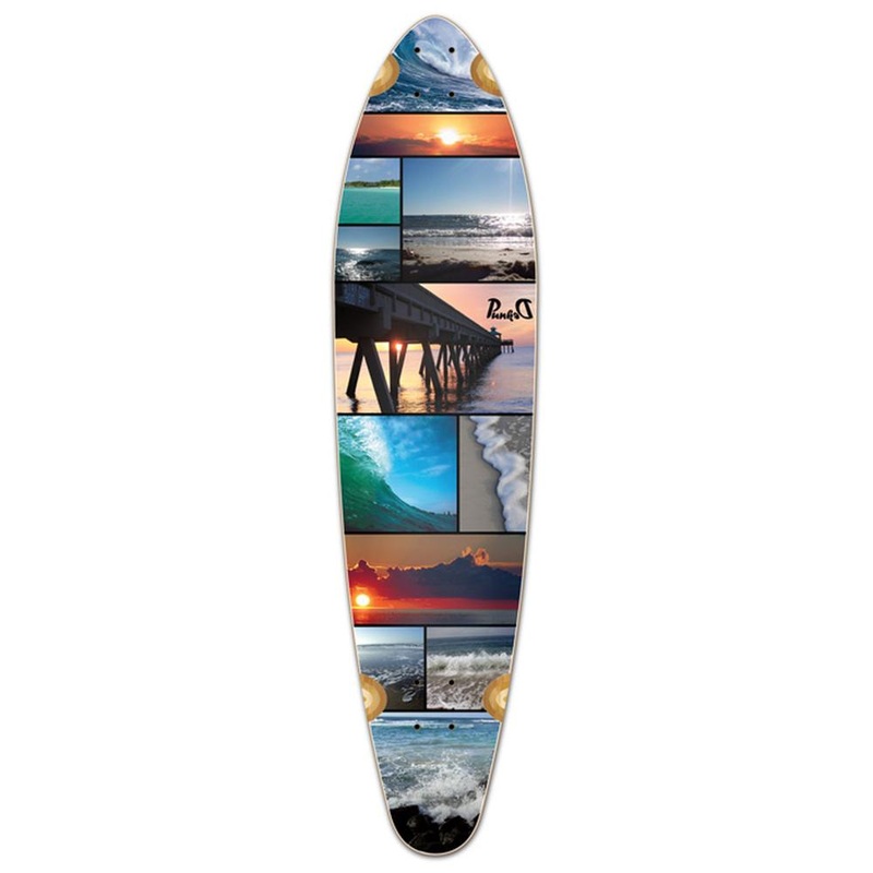 Punked Kicktail Seaside Longboard Deck Deck