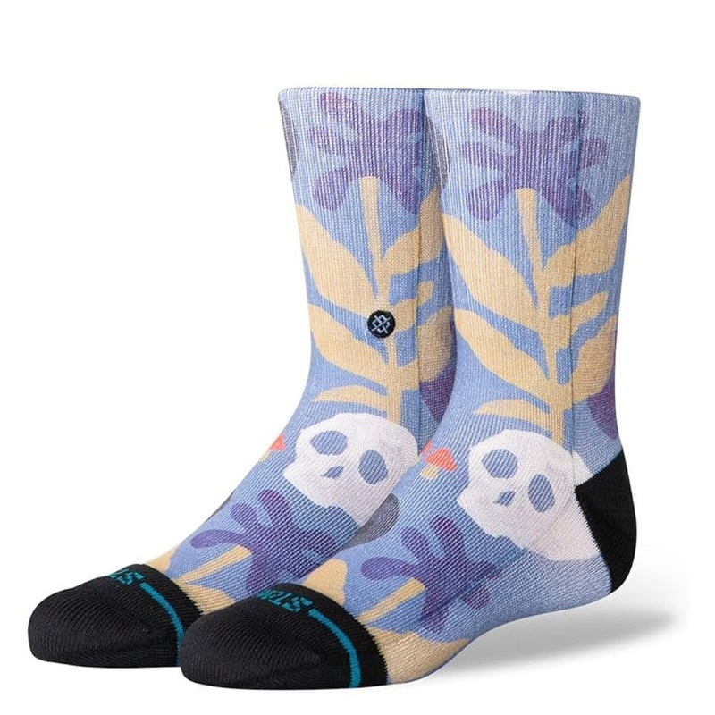Stance Kids Tropiskull Crew Socks Blue Large