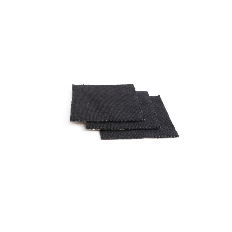 Stick & Flick Black Canvas Peel and Stick Shoe Patch Grey Suede