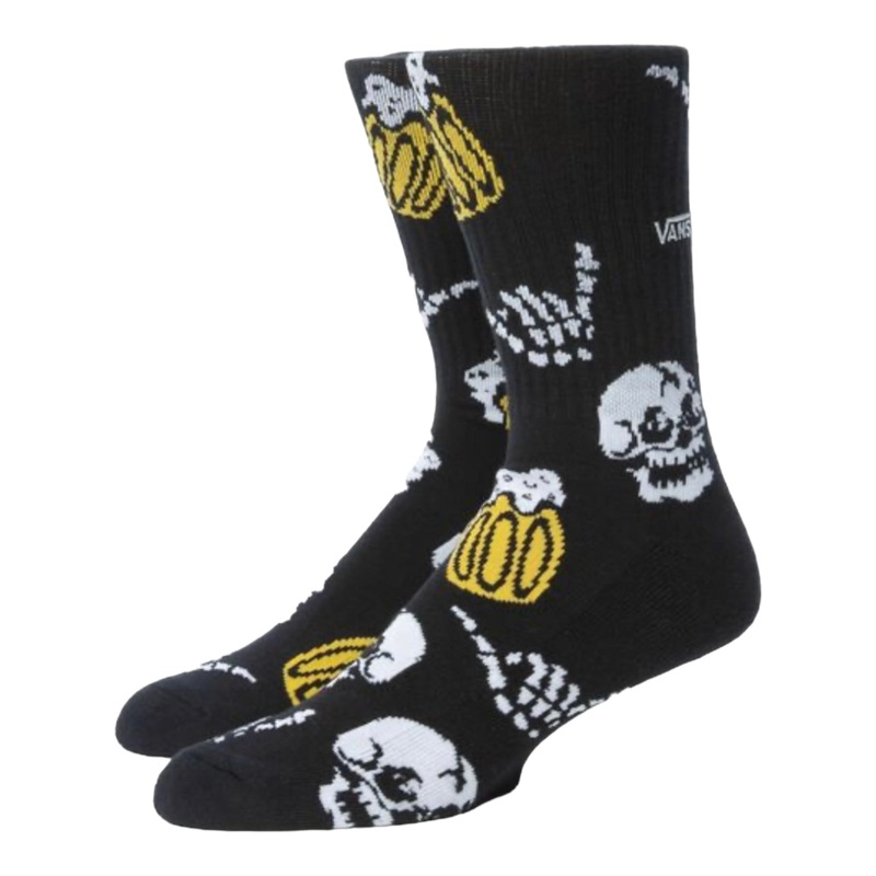 VANS SOCKS CREW OUTER LIMITS BLACK US 9.5-13 OS