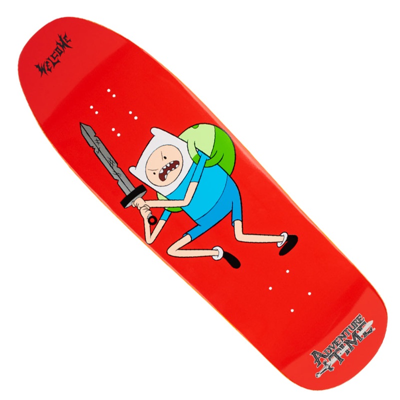 Welcome Skateboards Adventure Time Finn on Gaia Shaped Deck Red 9.6 x 31.75 WB:14.5/15