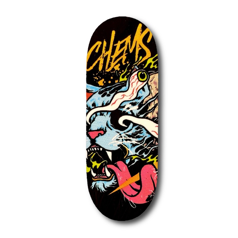 Chems Blue Melted Fingerboard Deck 29mm Mid-Pro Popsicle