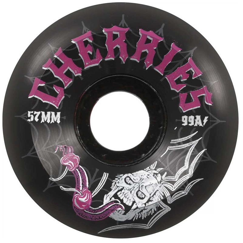 Cherries Wheels Cherry Spiders 57mm99A Skateboard Wheels Black