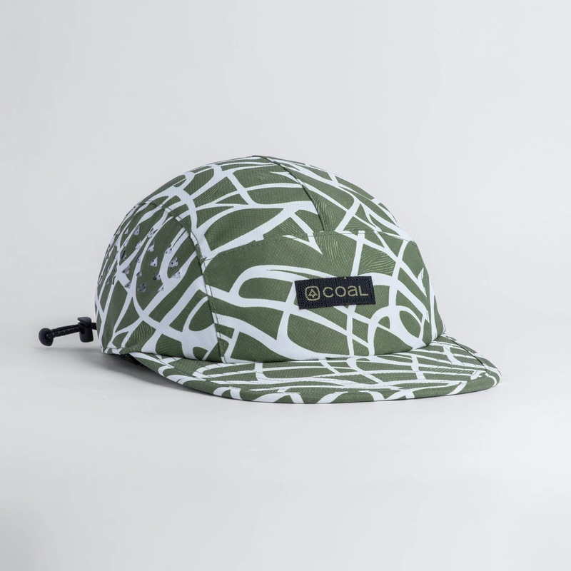 Coal Provo UPF Tech 5 Panel Hat Olive/Gridlock