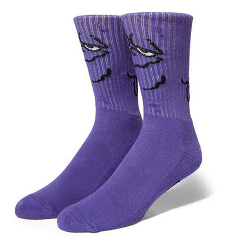 HUF Green Nuggets Crew Socks Purple One size fits all