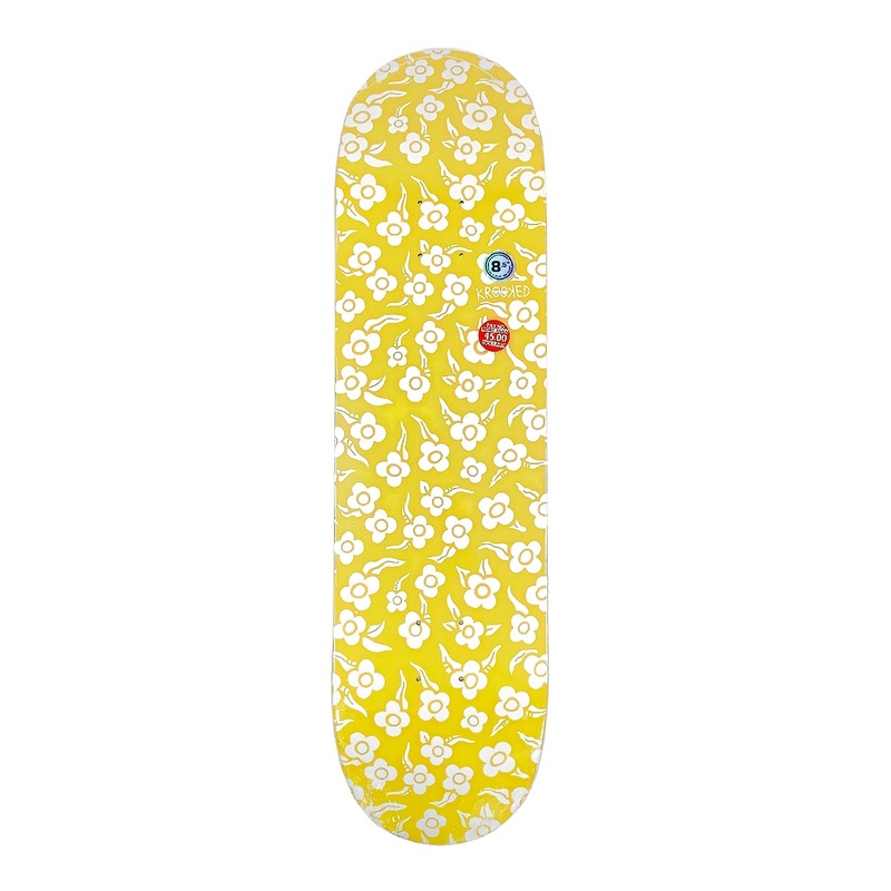 Krooked PP Flowers Deck Yellow – 8.5″ 8.5″
