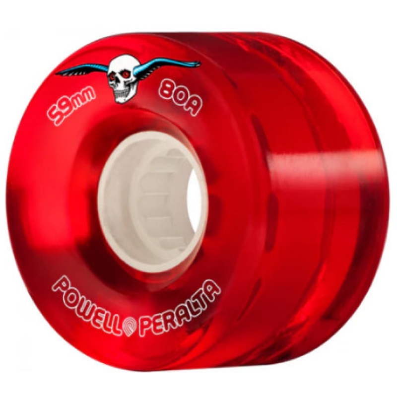 Powell Peralta Clear Cruiser Wheels Red 59MM 80A 59mm