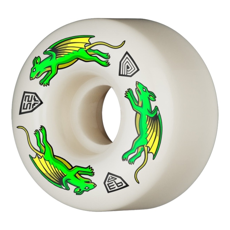 Powell Peralta Dragon Formula Nano Rats Skateboard Wheels 52mm x 34mm 93A 4pk 52mm